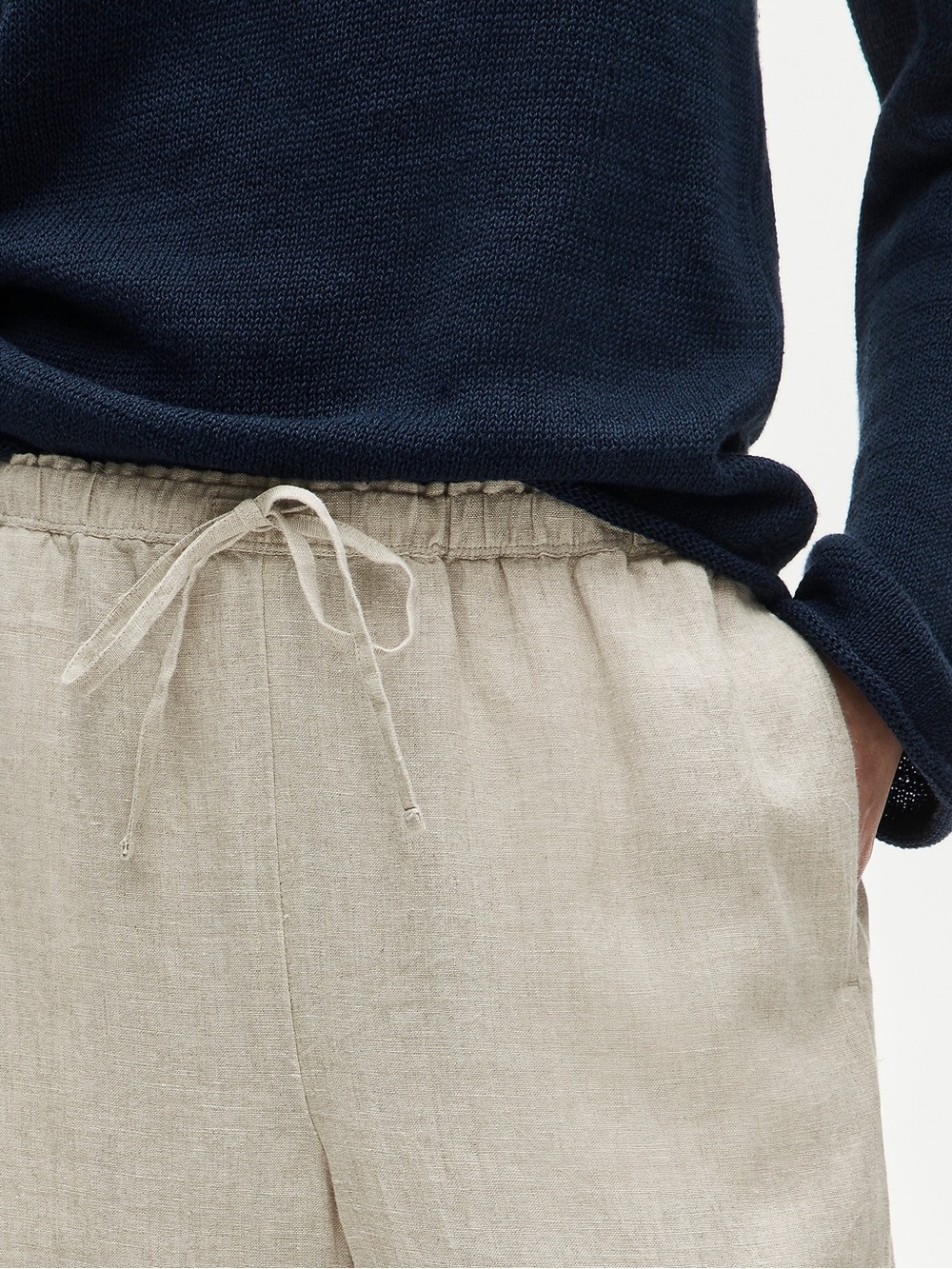 J.Crew Soleil Pant in Linen Flax Size M Pull-On Wide Leg Pants - Picture 3 of 12